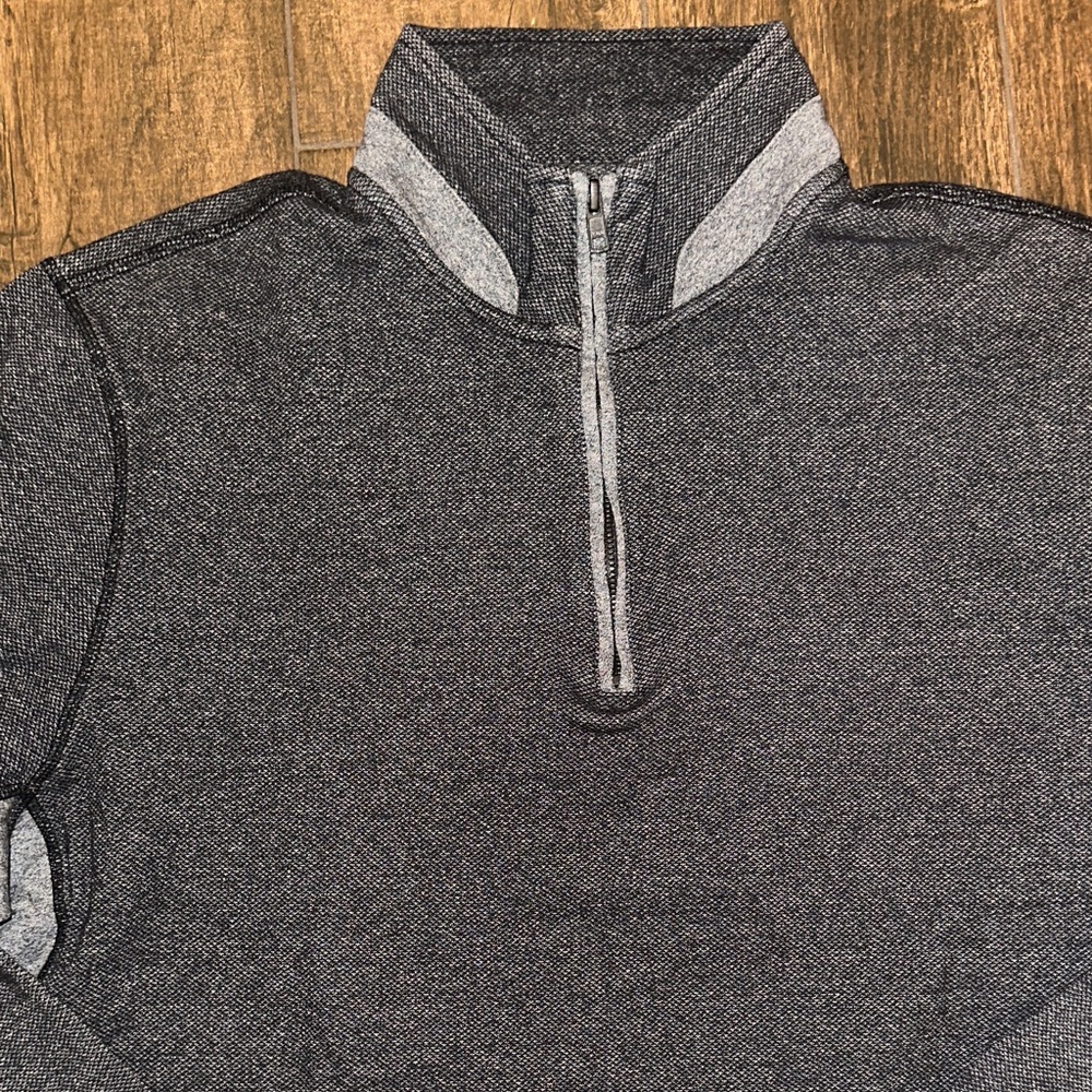 Murano Liquid Luxury Quarter Zip Pullover Sweater Gray Mens XL - Picture 5 of 9